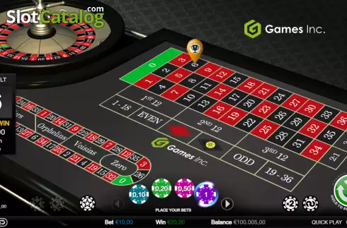 Οθόνη3. European Roulette (Games Inc) Κουλοχέρης 