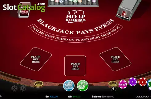 Οθόνη3. Face-Up Blackjack (Games Inc) Κουλοχέρης