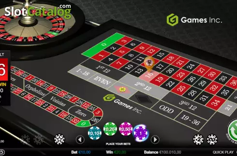 Οθόνη3. Lo-Roller European Roulette (Games Inc) Κουλοχέρης 