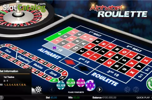 Οθόνη2. Alphabet Roulette Κουλοχέρης