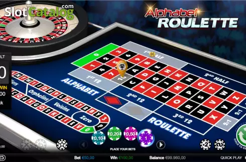 Οθόνη3. Alphabet Roulette Κουλοχέρης