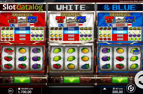 Οθόνη2. Triple 7's Red White and Blue Κουλοχέρης