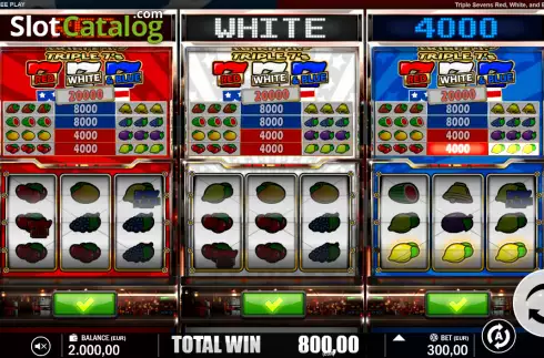 Οθόνη4. Triple 7's Red White and Blue Κουλοχέρης