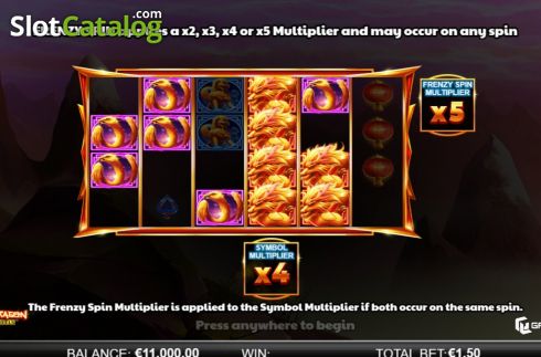 Οθόνη2. Royal Dragon Infinity Reels Κουλοχέρης 