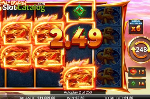 Οθόνη4. Royal Dragon Infinity Reels Κουλοχέρης 