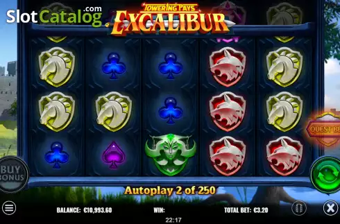 Οθόνη3. Towering Pays Excalibur Κουλοχέρης 