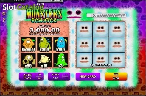 Οθόνη2. Monsters Scratch (GameOS) Κουλοχέρης 