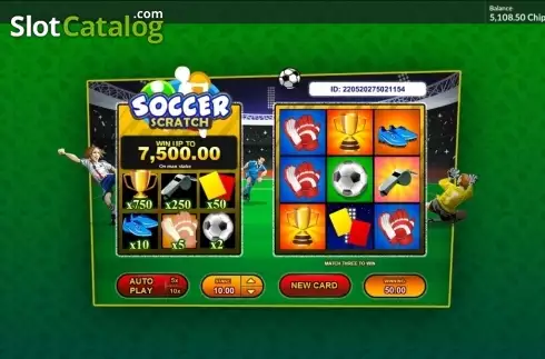 Οθόνη4. Soccer Scratch (GamesOS) Κουλοχέρης
