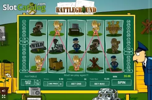 Οθόνη3. Battleground Spins Κουλοχέρης