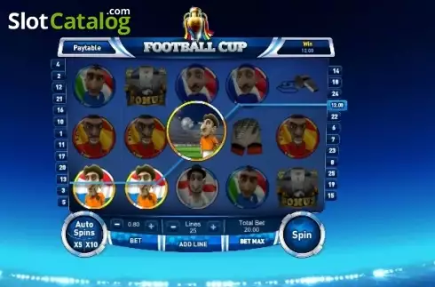 Οθόνη3. Football Cup (GamesOS) Κουλοχέρης