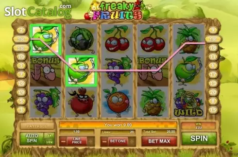 Οθόνη3. Freaky Fruits Κουλοχέρης