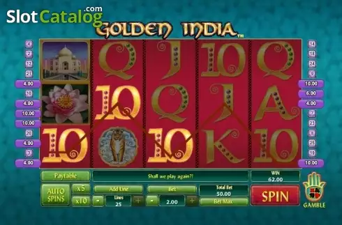 Οθόνη3. Golden India Slots Κουλοχέρης