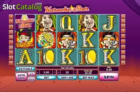 Οθόνη2. Karaoke Star Slots Κουλοχέρης