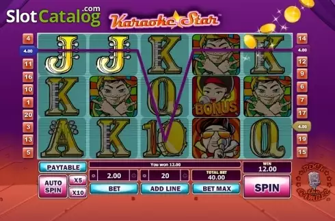 Οθόνη3. Karaoke Star Slots Κουλοχέρης