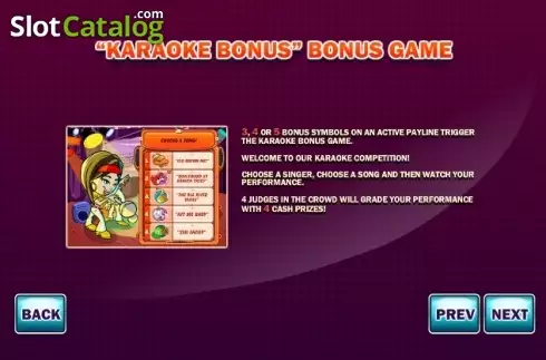 Οθόνη7. Karaoke Star Slots Κουλοχέρης