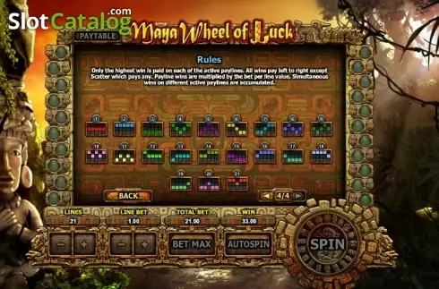 Οθόνη8. Maya Wheel of Luck Κουλοχέρης