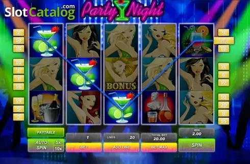 Οθόνη4. Party Night (GamesOS) Κουλοχέρης