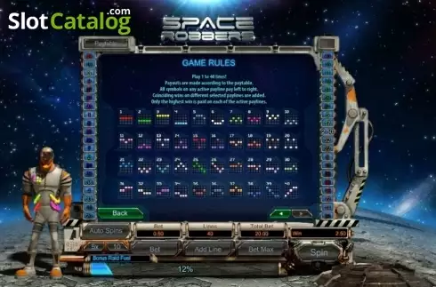 Οθόνη8. Space Robbers Κουλοχέρης 