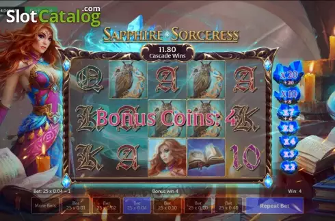 +4 κέρματα σε x7. Sapphire Sorceress Κουλοχέρης