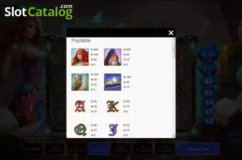 Σύμβολα πληρωμής. Sapphire Sorceress Κουλοχέρης