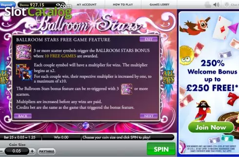 Οθόνη3. Ballroom Stars Κουλοχέρης