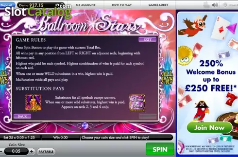 Οθόνη4. Ballroom Stars Κουλοχέρης