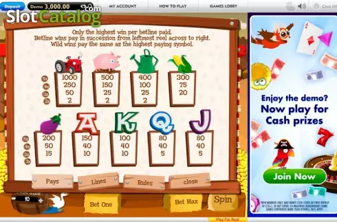 Οθόνη2. Barnyard Bonanza (Gamesys) Κουλοχέρης