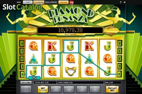 Οθόνη3. Diamond Bonanza (Roxor Gaming) Κουλοχέρης