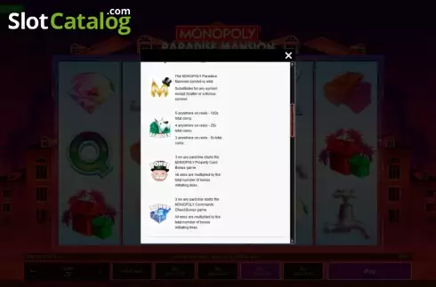 Οθόνη3. Monopoly Paradise Mansion Κουλοχέρης 