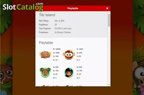 Οθόνη5. Tiki Island (Gamesys) Κουλοχέρης