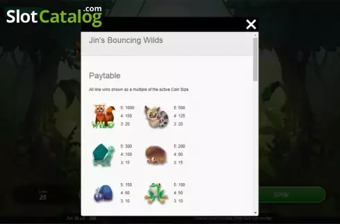 Οθόνη7. Jin's Bouncing Wilds Κουλοχέρης