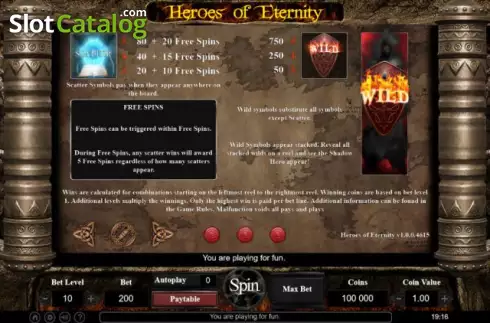 Οθόνη6. Heroes of Eternity Κουλοχέρης