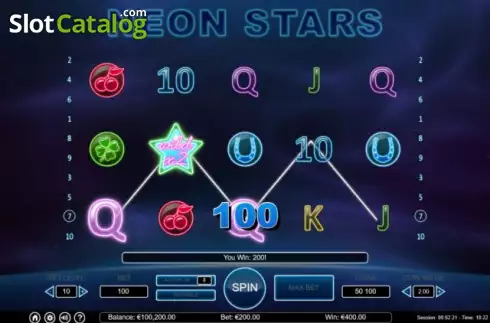 Οθόνη3. Neon Stars Κουλοχέρης