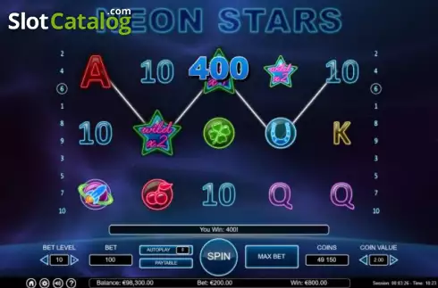 Οθόνη4. Neon Stars Κουλοχέρης