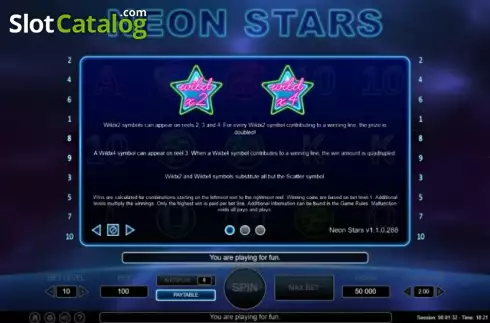 Οθόνη5. Neon Stars Κουλοχέρης