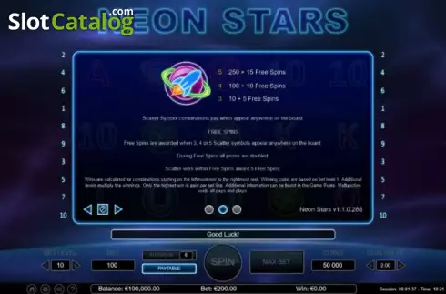Οθόνη6. Neon Stars Κουλοχέρης