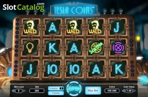 Οθόνη2. Tesla Coins Κουλοχέρης