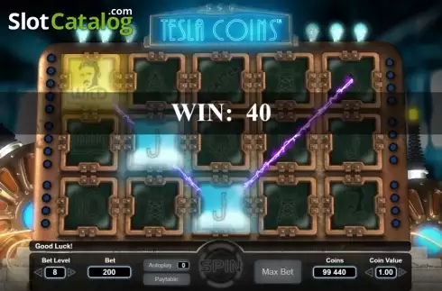 Οθόνη3. Tesla Coins Κουλοχέρης