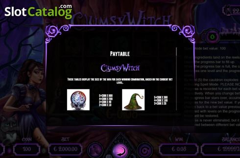 Οθόνη6. Clumsy Witch Κουλοχέρης