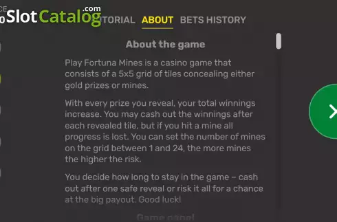 Οθόνη9. Play Fortuna Mines Κουλοχέρης
