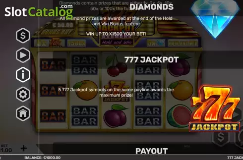 Οθόνη6. 777 Jackpot Diamond Κουλοχέρης