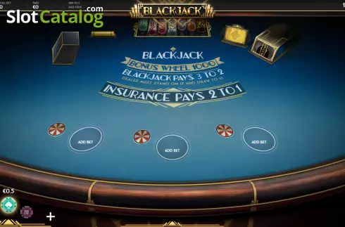 Οθόνη2. Blackjack Bonus Wheel 1000 Κουλοχέρης 