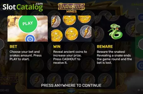 Οθόνη2. Raging Zeus Mines Κουλοχέρης