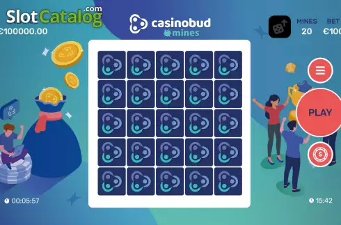 Οθόνη2. Casinobud Mines Κουλοχέρης