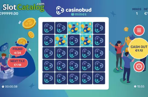 Οθόνη3. Casinobud Mines Κουλοχέρης