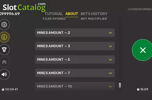 Οθόνη9. Casinobud Mines Κουλοχέρης