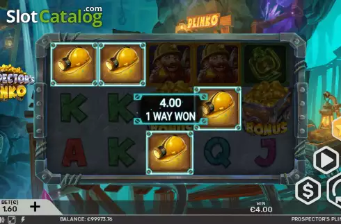 Οθόνη4. Prospector's Plinko Κουλοχέρης