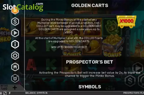 Οθόνη8. Prospector's Plinko Κουλοχέρης