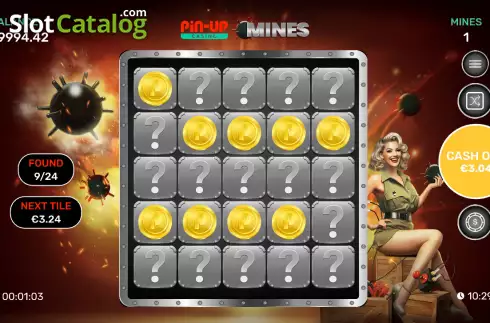 Οθόνη4. Pin-Up Mines Κουλοχέρης