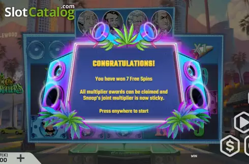 Οθόνη9. Snoop's High Rollers Κουλοχέρης